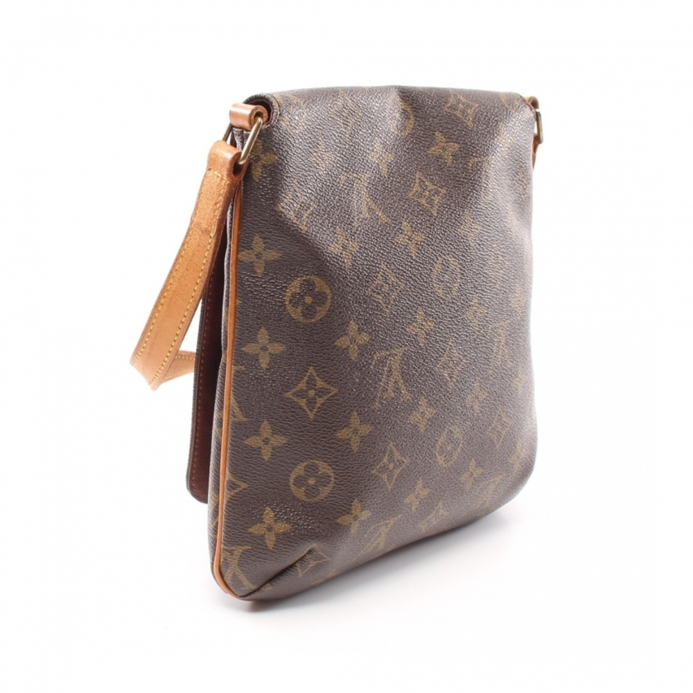 Louis Vuitton Musette Salsa Short Strap Monogram Shoulder Bag Brown